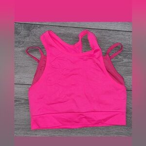 Joylab Size Small Pink Double Layer Sports Bra Athletic Seamless EUC